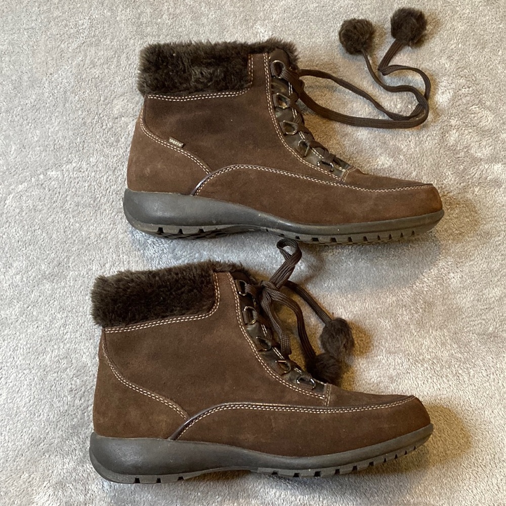 Sporto Amanda Leather Faux Fur Boots Sz 10